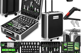 tectake Caisse à outils sur roulettes Servante d&rsquo;atelier complète avec outils 1200 pièces 